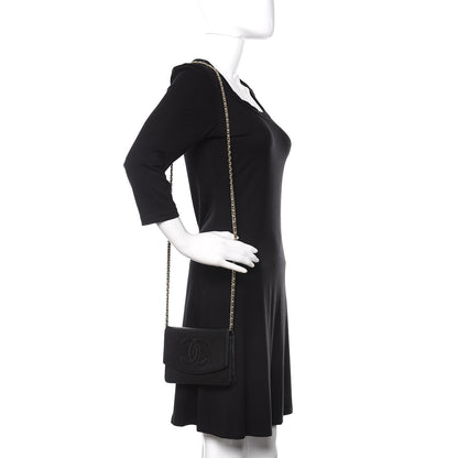 Chanel Caviar Timeless CC Wallet On Chain WOC Black 2 of 14