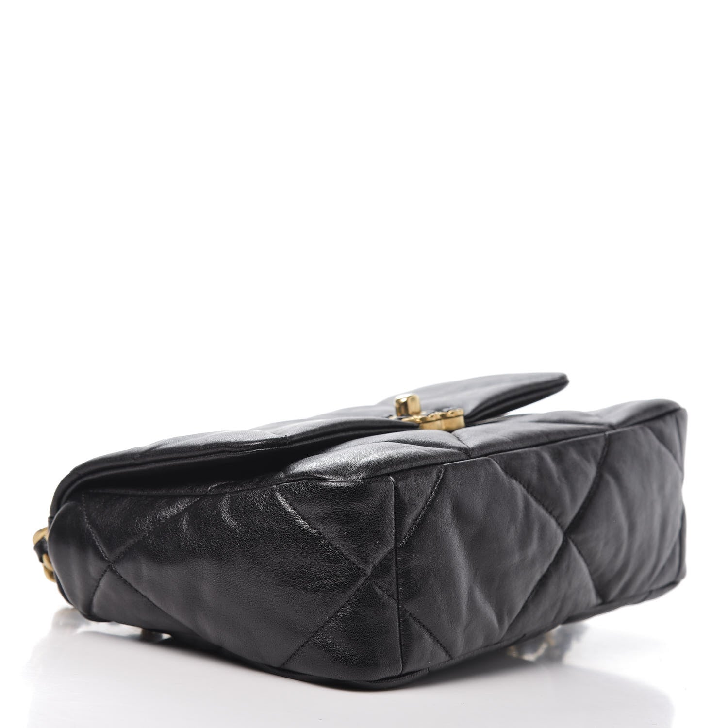 Chanel Goatskin Quilted Medium 19 Flap Black 4 of 11