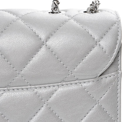 Chanel Metallic Sheepskin Quilted Beauty Lock Flap Silver 9 of 11
