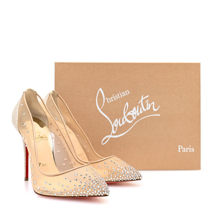 Christian Louboutin Rete Glitter Mini Specchio Strass Follies 100 Pumps 36 Crystal Moonlight 8 of 8