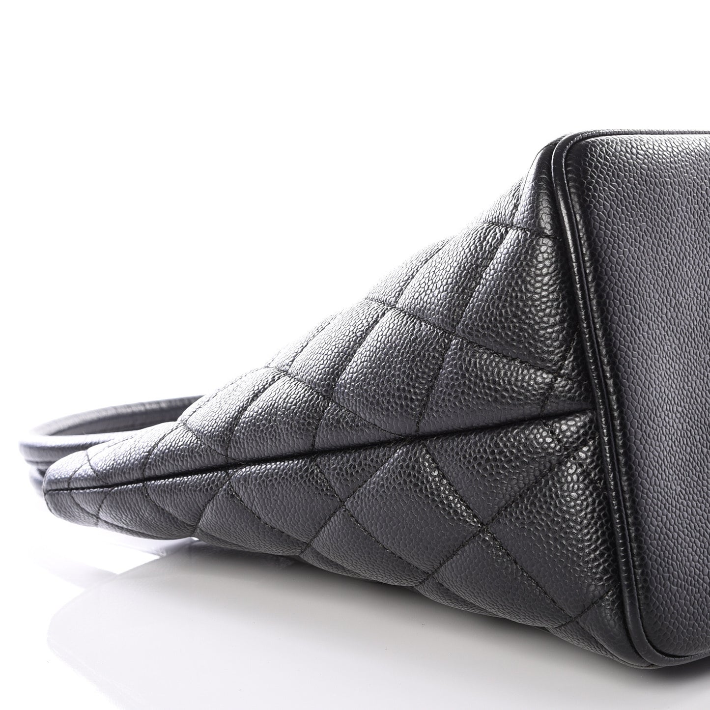 Caviar Quilted Medallion Tote Black