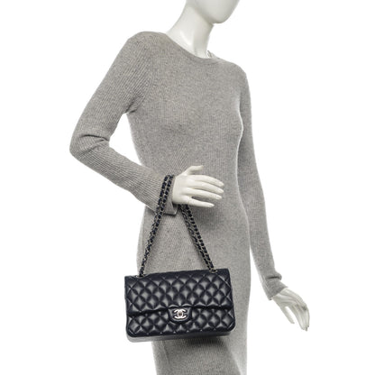 Chanel Caviar Quilted Medium Double Flap Navy 2 of 7