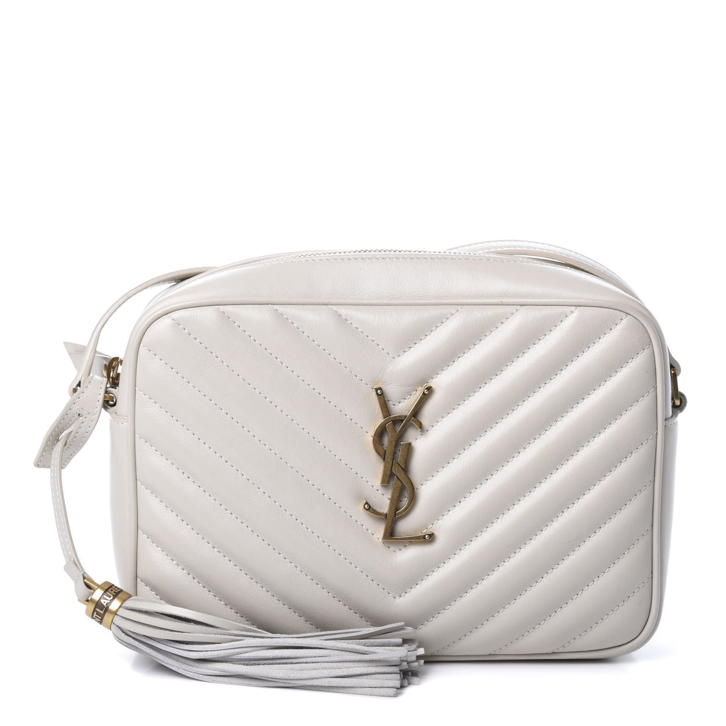 Calfskin Matelasse Monogram Lou Camera Bag Crema Soft
