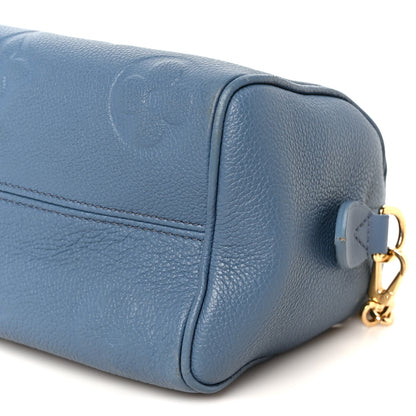 Louis Vuitton Empreinte Monogram Giant Speedy Bandouliere 20 Blue Jean 9 of 10