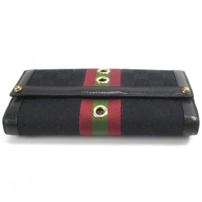 Gucci Signature Canvas French Purse Wallet Black 4 of 8
