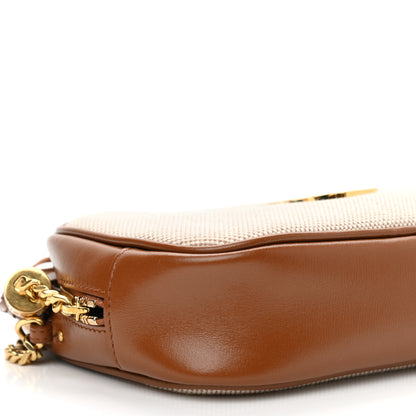 Saint Laurent Cotton Monogram Mini Lou Camera Bag Beige Brick 9 of 10