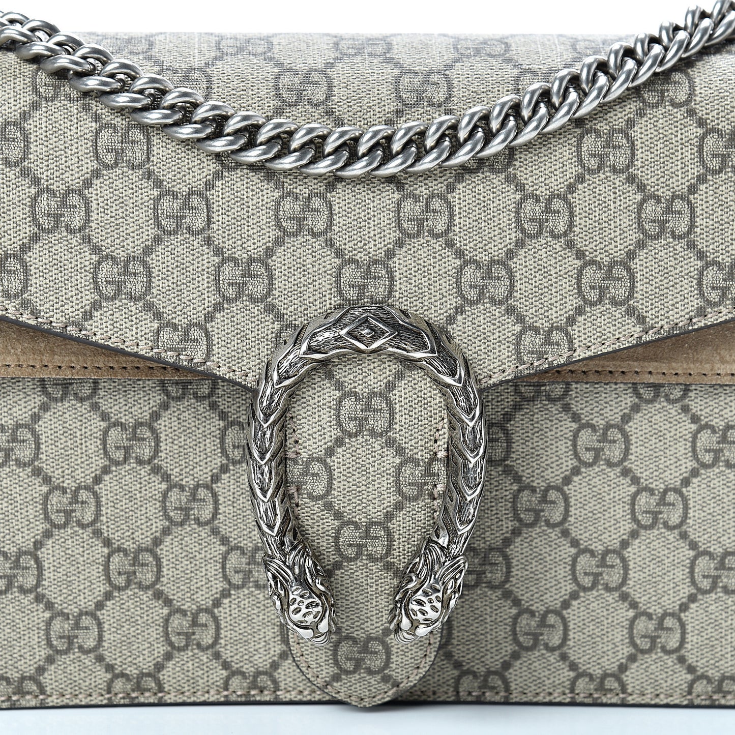 GG Supreme Monogram Small Dionysus Shoulder Bag Taupe