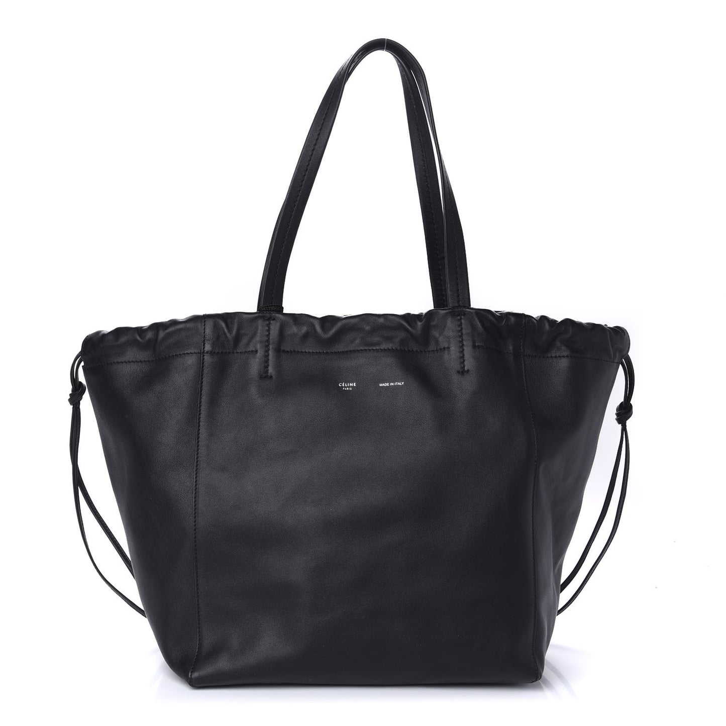 Smooth Calfskin Small Coulisse Cabas Black
