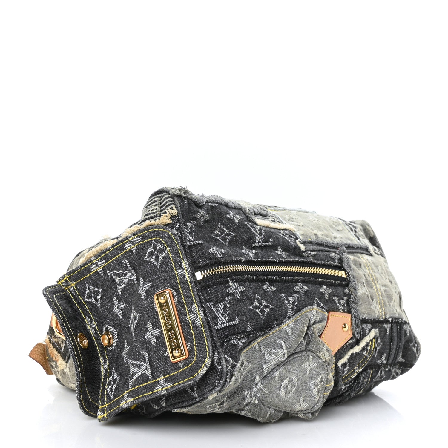 Louis Vuitton Denim Patchwork Speedy 30 Grey 4 of 10