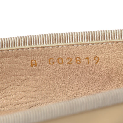 Chanel Patent Calfskin Cap Toe CC Ballerina Flats 38.5 Beige 14 of 16
