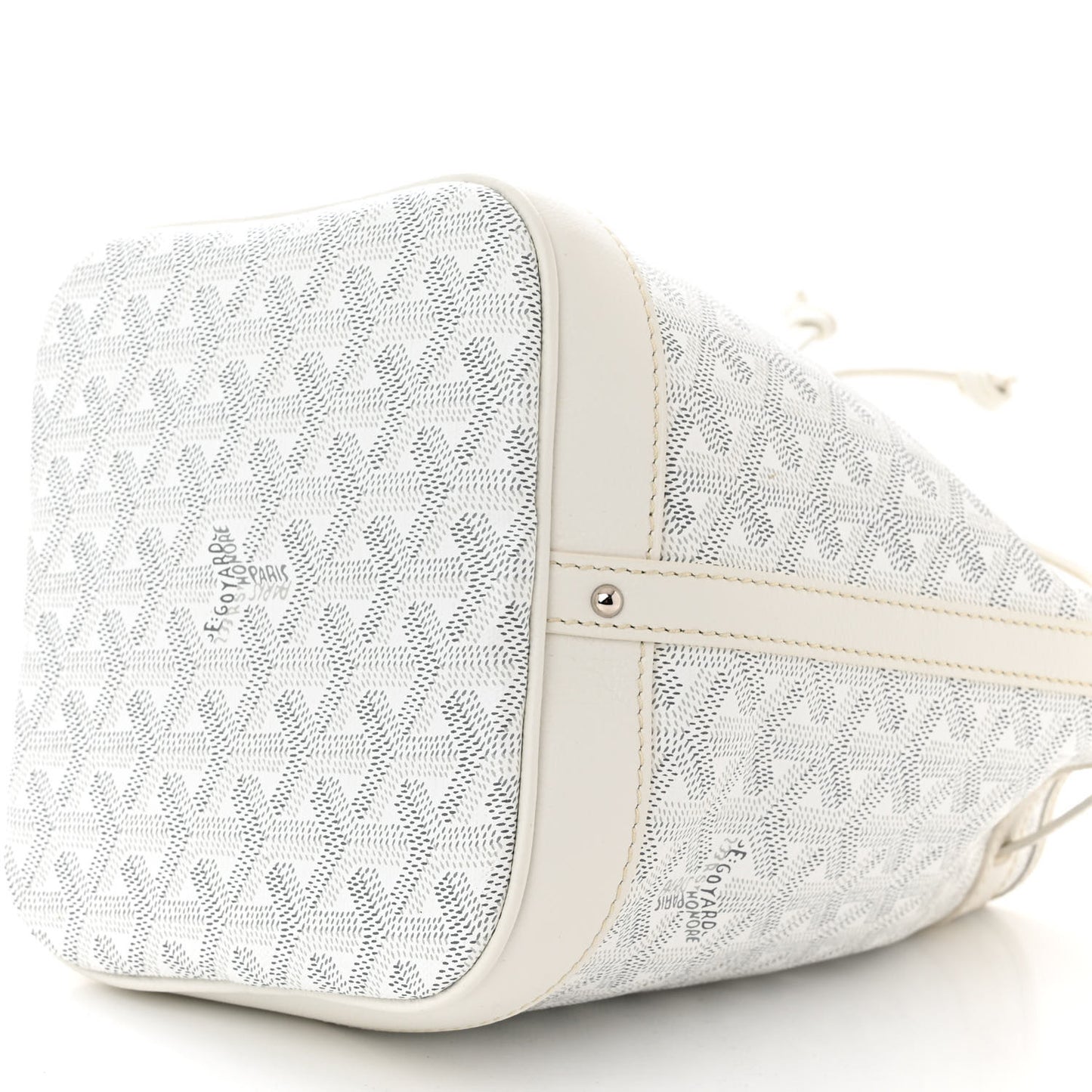 Goyardine Petit Flot Bucket Bag PM White