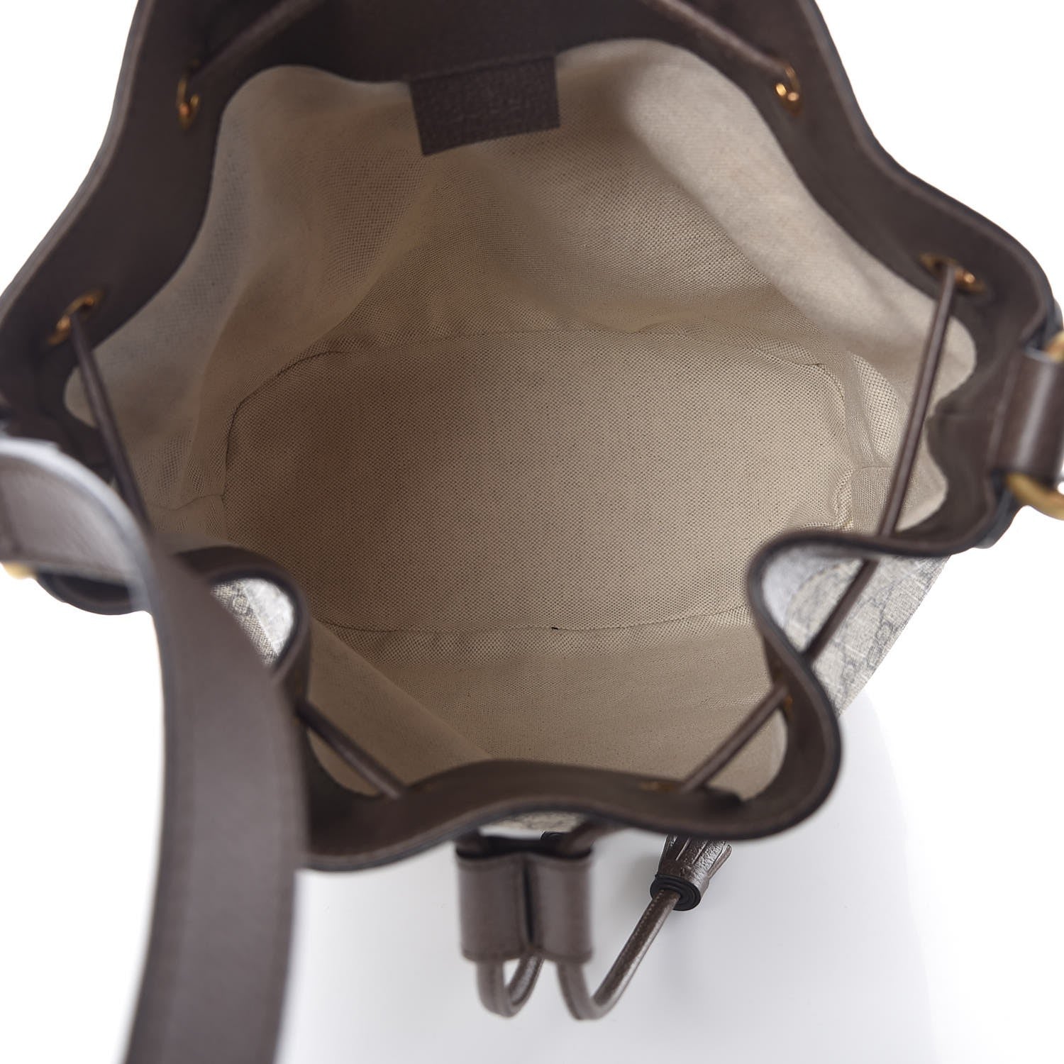 Gucci GG Supreme Monogram Web Ophidia Bucket Bag Brown 5 of 7
