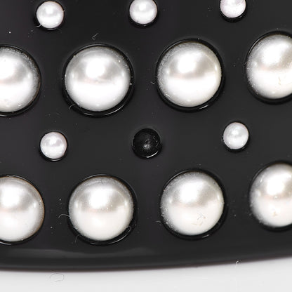 Chanel Resin Pearl CC Cuff Black 6 of 7