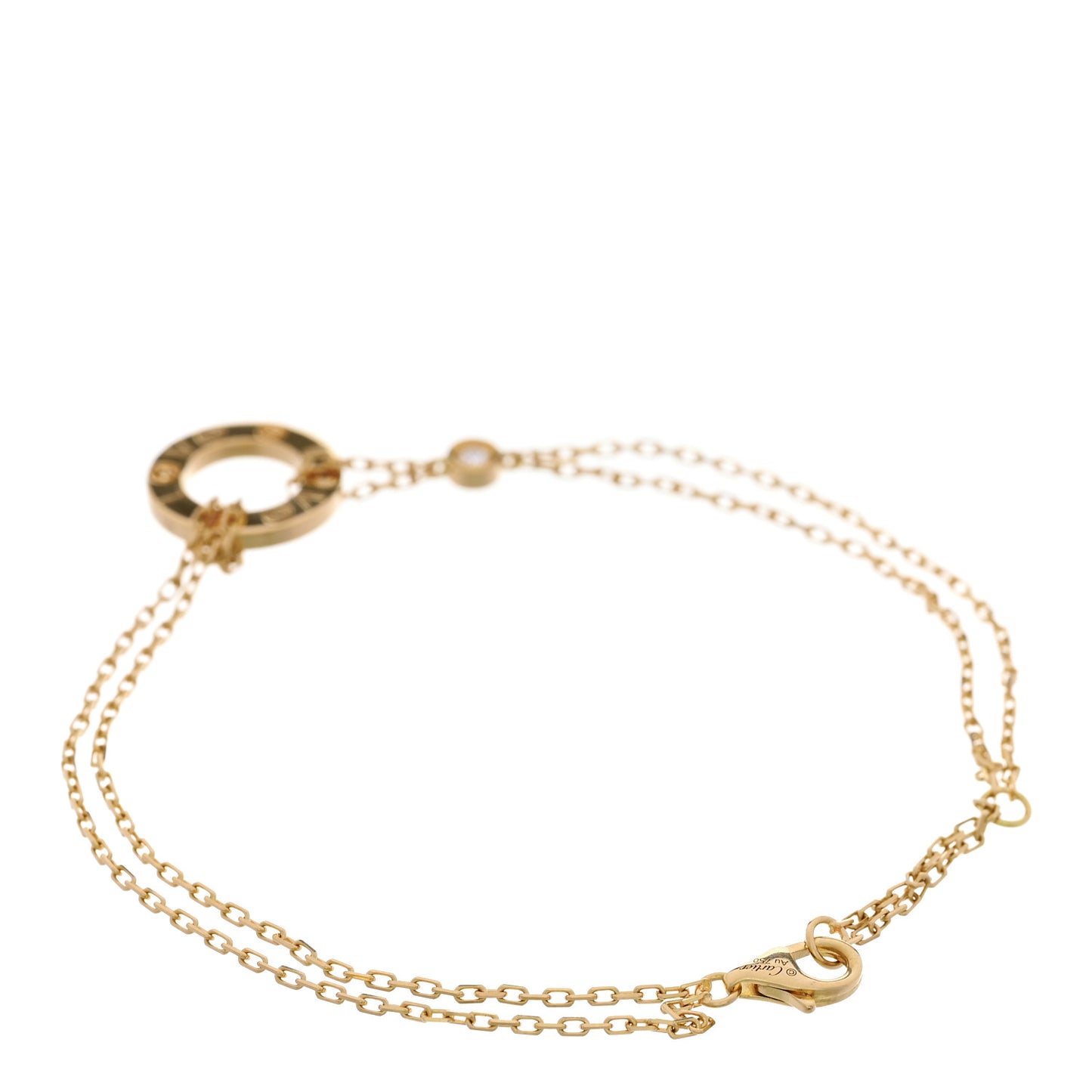 18K Yellow Gold Diamond Love Bracelet