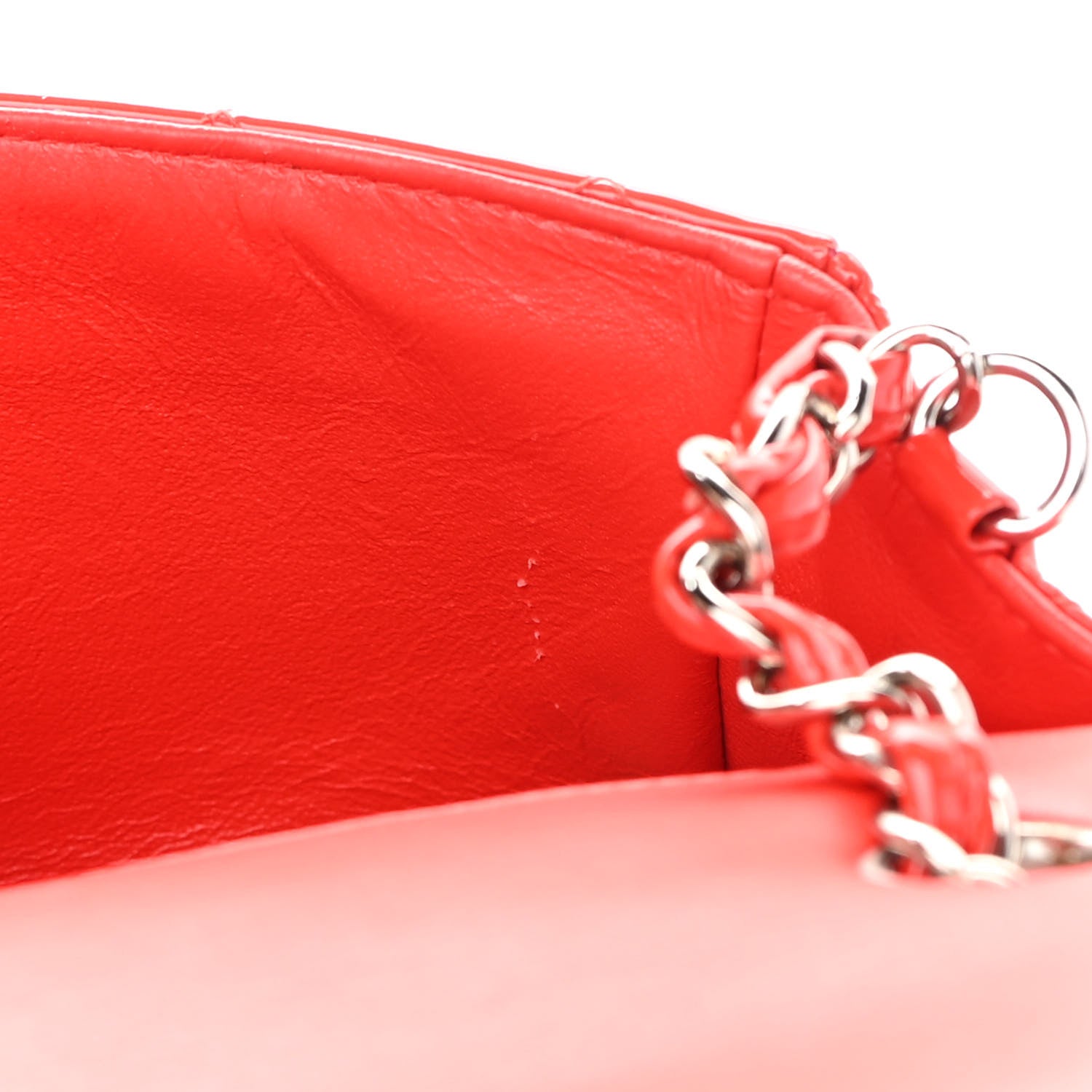 Chanel Patent Calfskin Quilted Mini Rectangular Flap Red 14 of 14