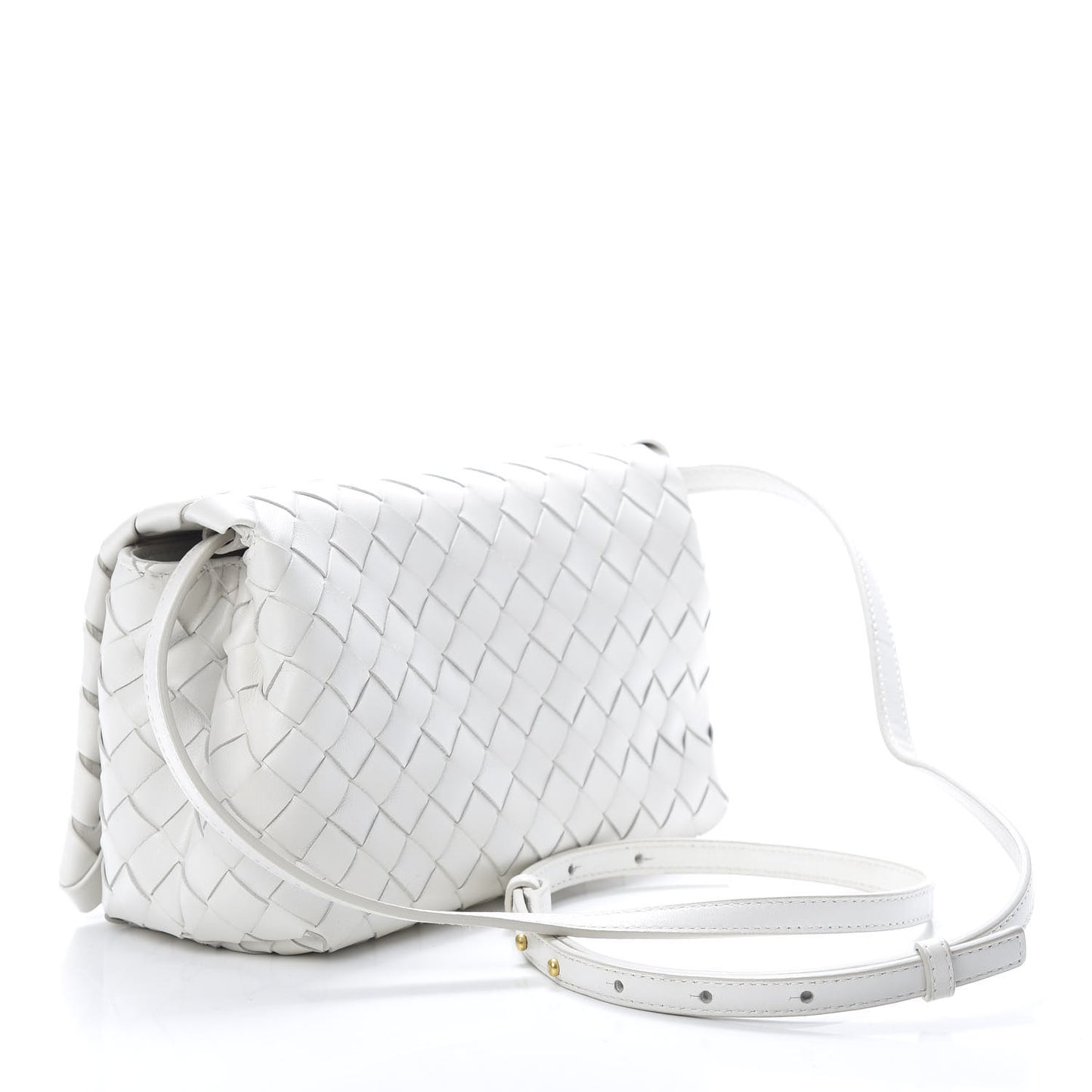 Nappa Intrecciato Shoulder Bag White