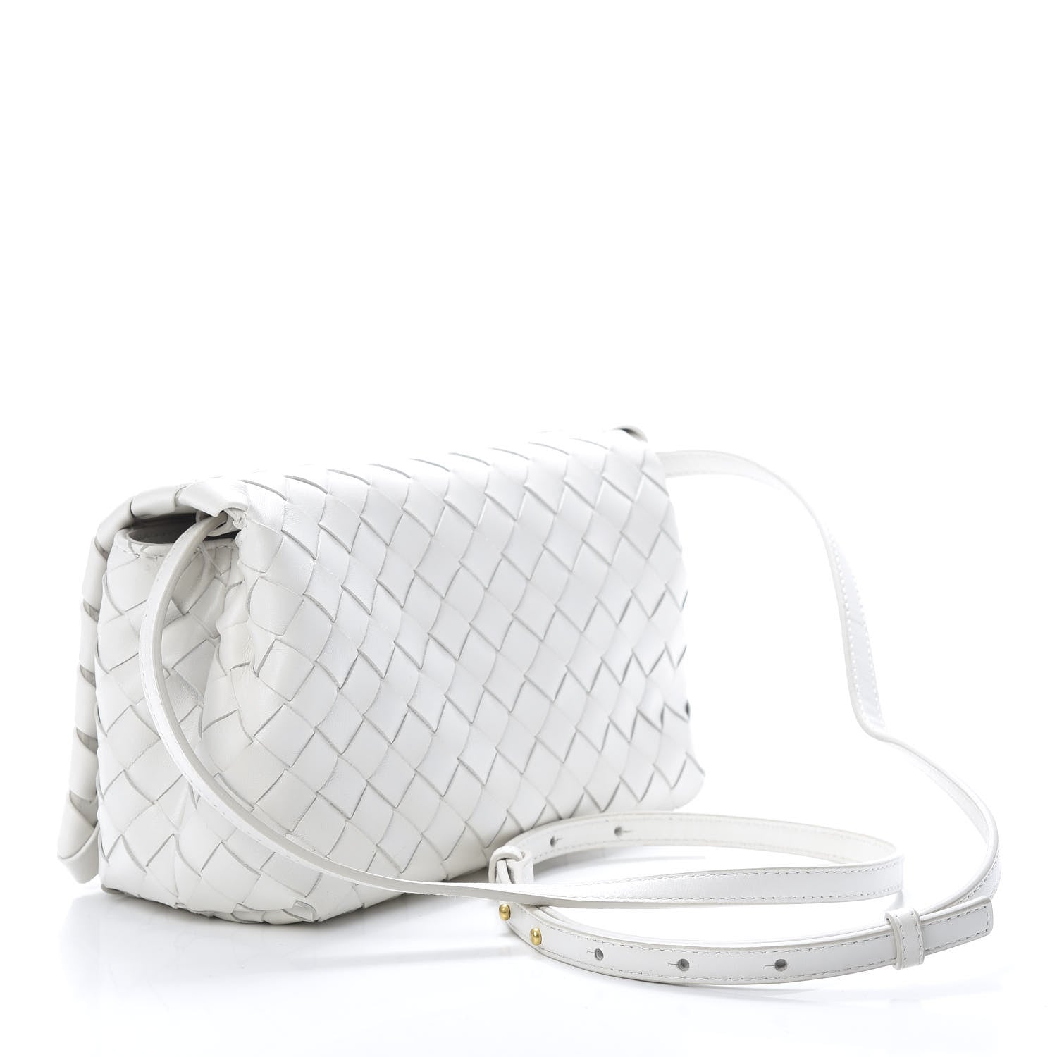 Bottega Veneta Nappa Intrecciato Shoulder Bag White 3 of 13