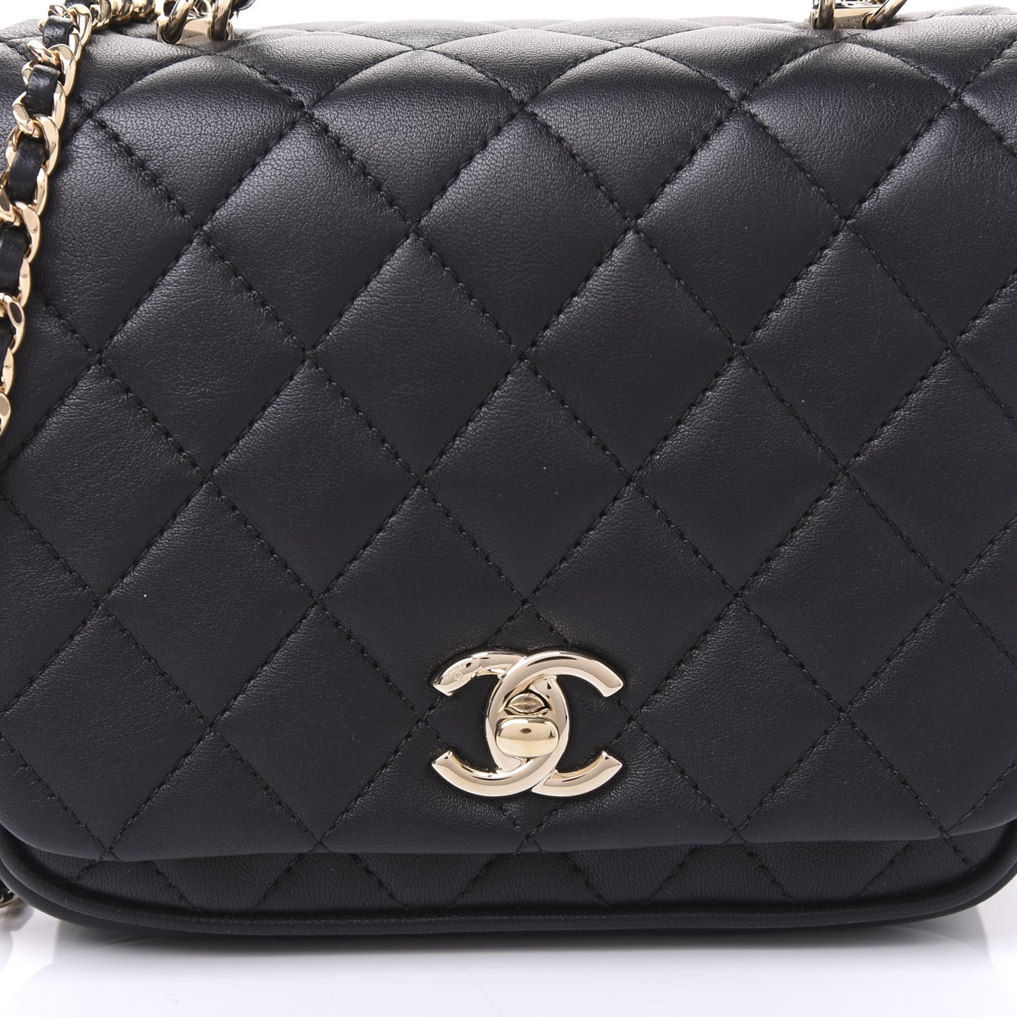 Lambskin Quilted Mini Citizen Chic Flap Black