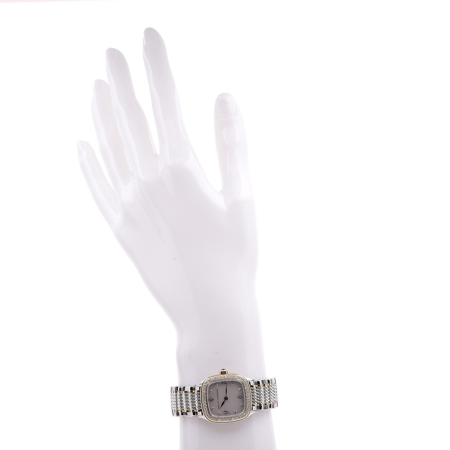 Stainless Steel 18K Yellow Gold Diamond Mother of Pearl 25mm Thoroughbred Quartz Watch