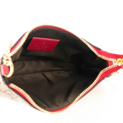 Gucci GG Supreme Monogram Tian Mini Chain Bag Beige Multicolor Red 5 of 7