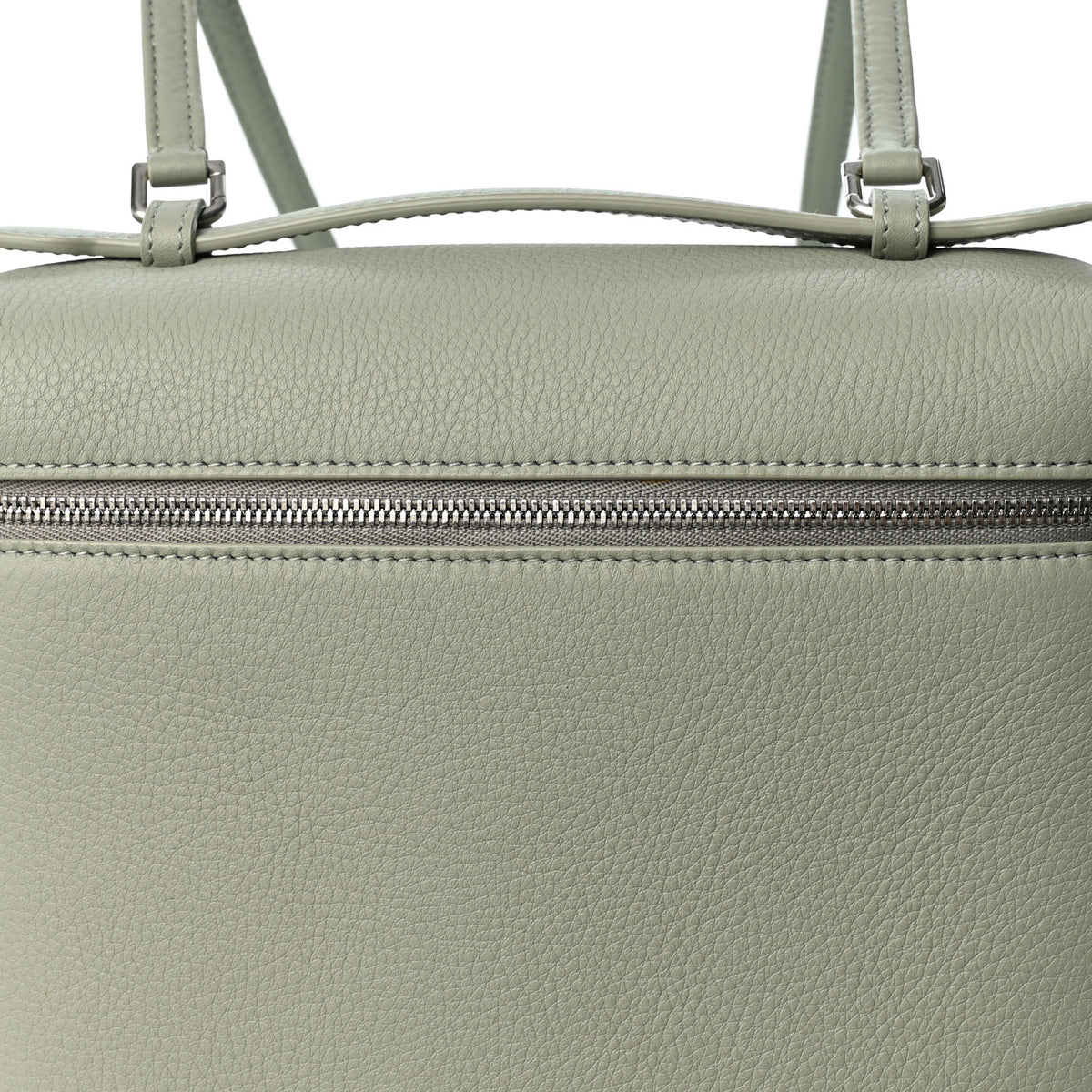Loro Piana Grained Calfskin Extra Pocket L23.5 Backpack Eucalyptus 12 of 17