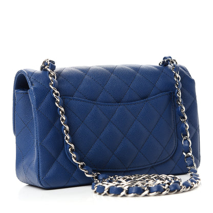 Chanel Caviar Quilted Mini Rectangular Flap Blue 3 of 12