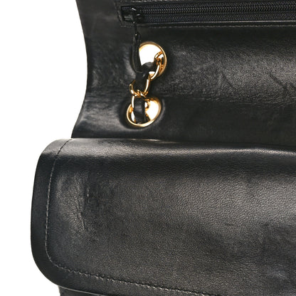 Chanel Lambskin Quilted Medium Double Flap Black 11 of 13