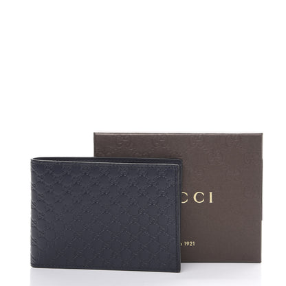 Gucci Microguccissima Bi-Fold Wallet Navy Blue 14 of 14