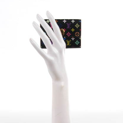 Louis Vuitton Monogram Multicolor Business Card Holder Black 2 of 7