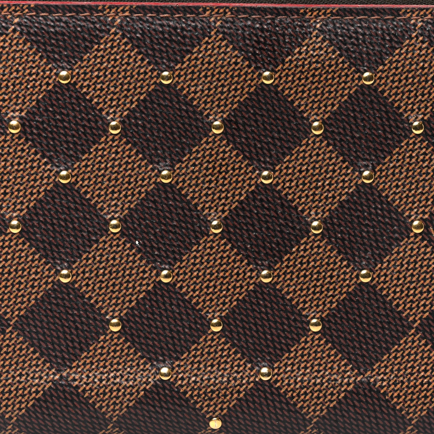 Louis Vuitton Damier Ebene Studded Zippy Wallet Cherry 7 of 8