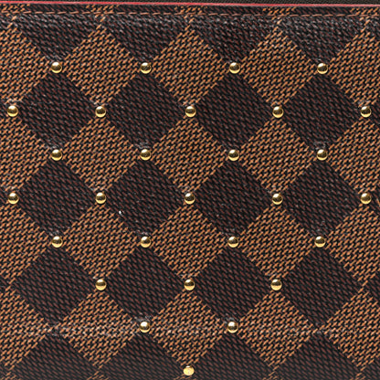 Louis Vuitton Damier Ebene Studded Zippy Wallet Cherry 7 of 8