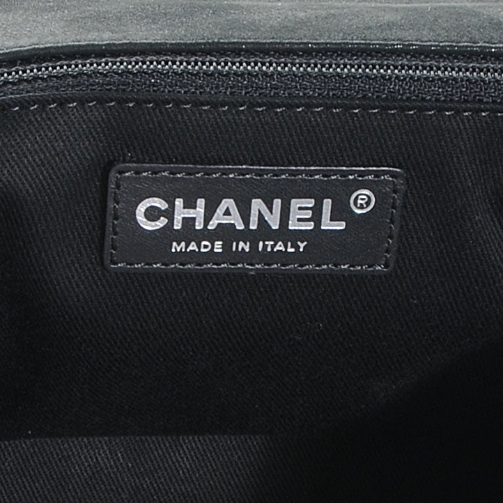Iridescent Calfskin VIP Flap Black