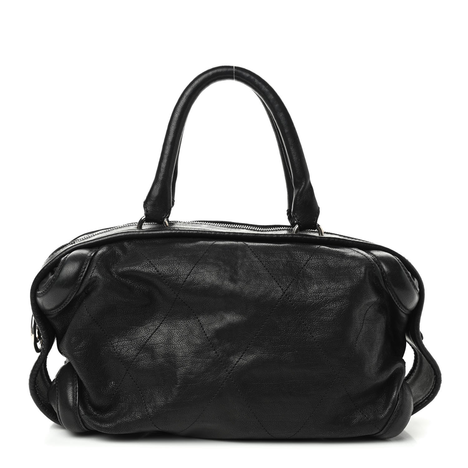 Chanel Calfskin Round Bowling Bag Black 1 of 10