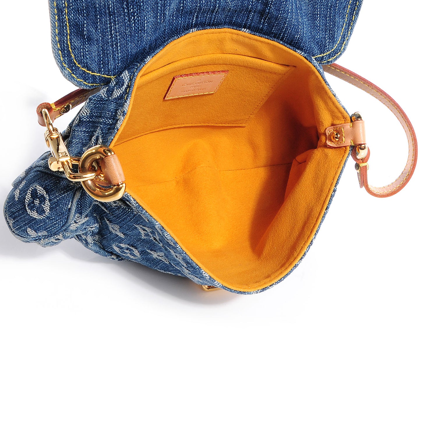 Monogram Denim Mini Pleaty Blue
