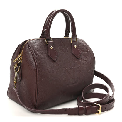 Louis Vuitton Empreinte Monogram Giant Speedy Bandouliere 25 Wine 3 of 9