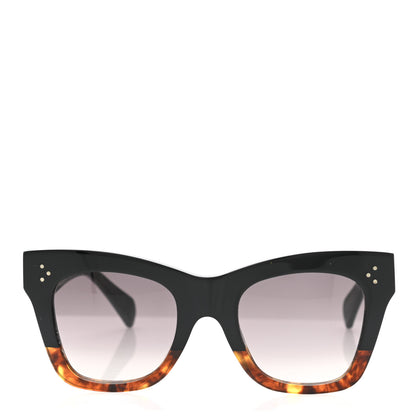 Celine Acetate Polarized Cat Eye Sunglasses CL4004IN Havana Black 2 of 7