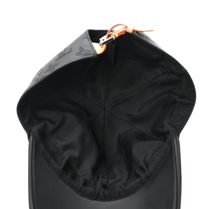 Louis Vuitton Calfskin Monogram Shadow Baseball Cap Black 7 of 9