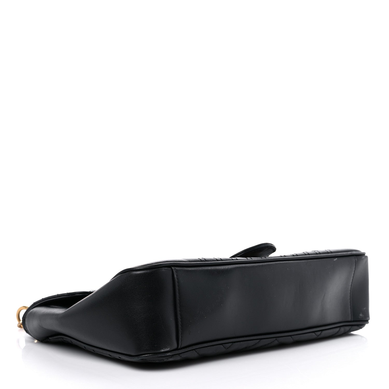 Gucci Calfskin Matelasse Medium GG Marmont Shoulder Bag Black 4 of 15