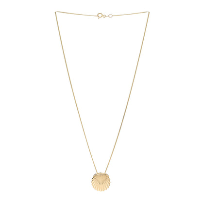 Tiffany 14K Yellow Gold Seashell Pendant Necklace 3 of 6