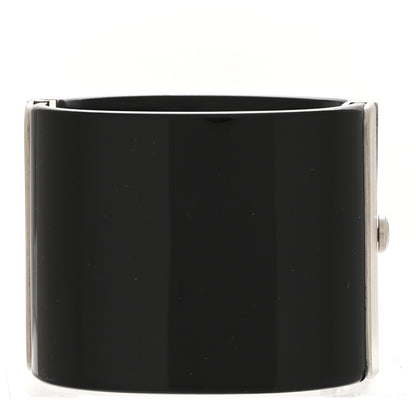 Chanel Resin Crystal CC Wide Cuff Black 3 of 4