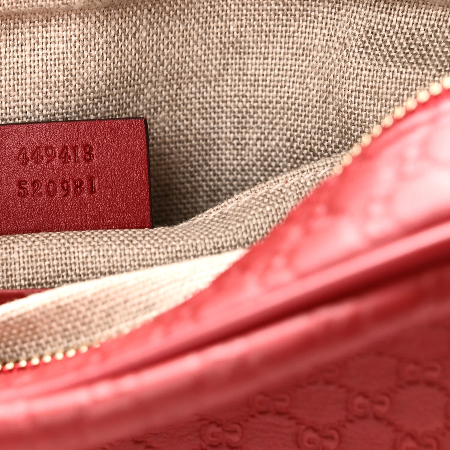 Microguccissima Mini Bree Messenger Bag Red