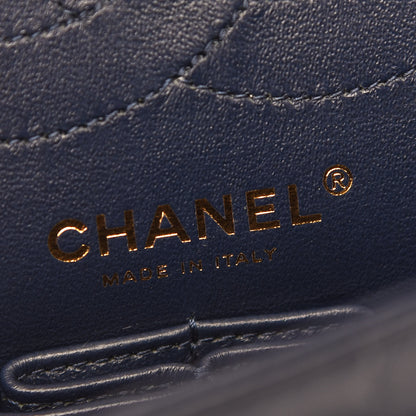 Chanel Aged Calfskin Chevron Quilted 2.55 Reissue 225 Flap Blue 6 of 11