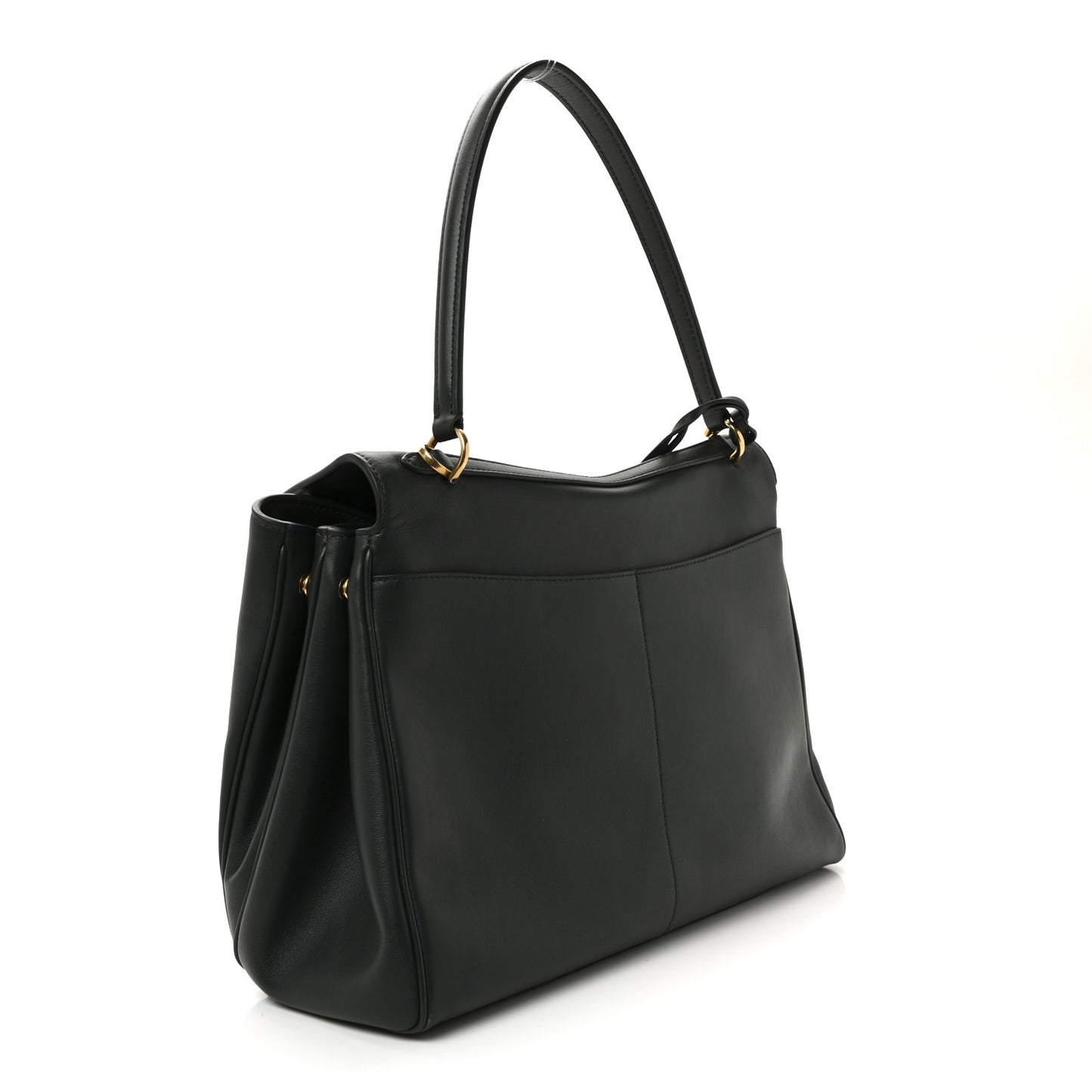 Natural Smooth Calfskin Medium Rodeo Top Handle Handbag Pine Green