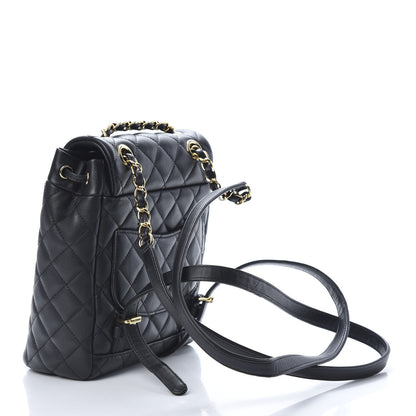 Chanel Calfskin Quilted Mini Urban Spirit Backpack Black 2 of 9