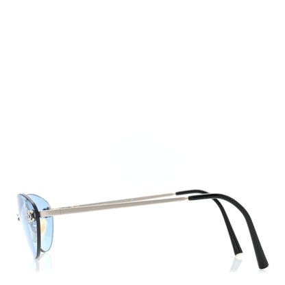 Chanel Metal CC Oval Sunglasses 4013 Blue 3 of 8