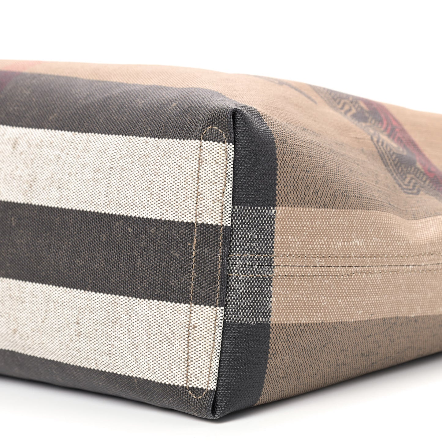 Coated Canvas Mega Check Medium Doodle Tote Black