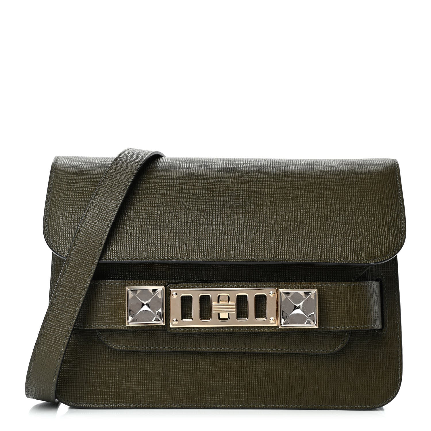 Proenza Schouler New Linosa Mini PS11 Classic Shoulder Bag Military 1 of 5