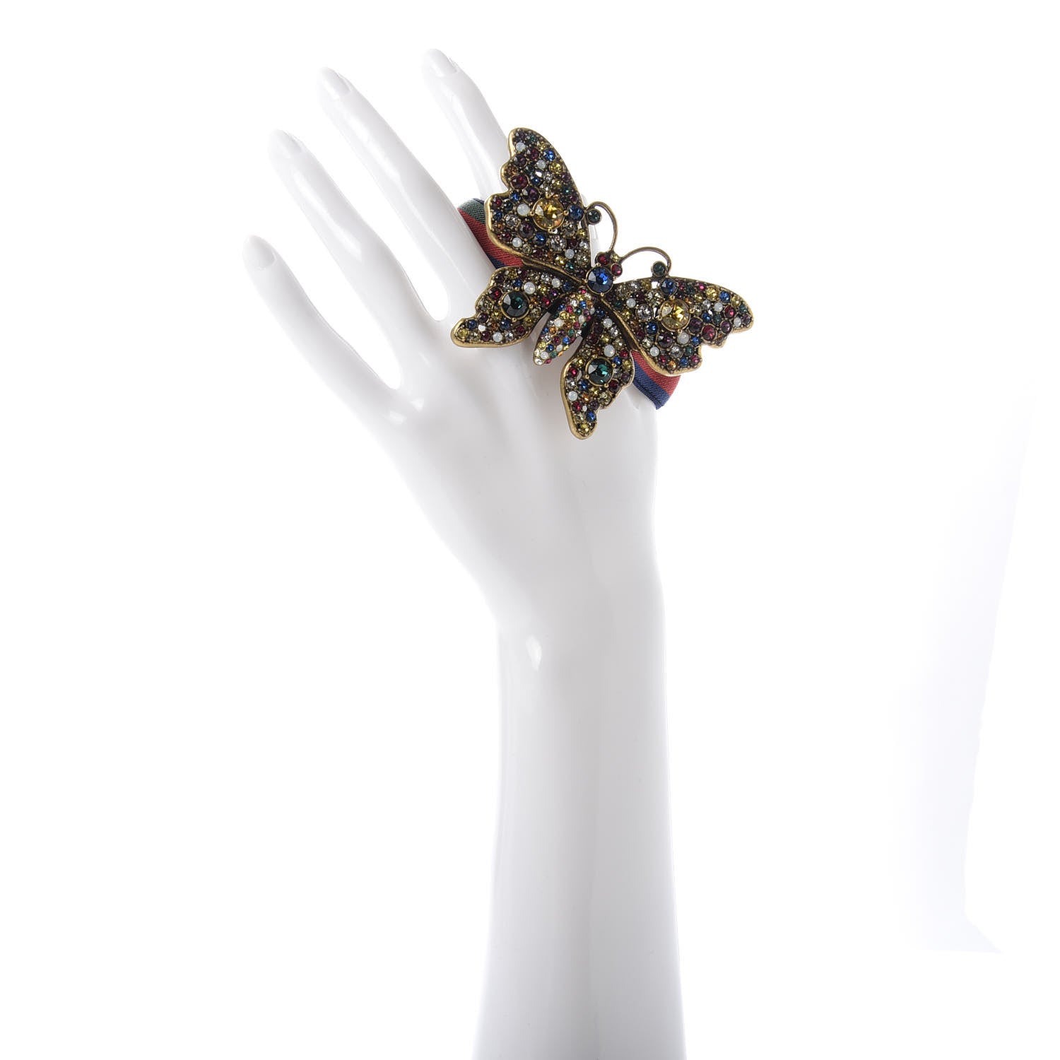 Gucci Web Crystal Butterfly Bracelet Multicolor 2 of 5