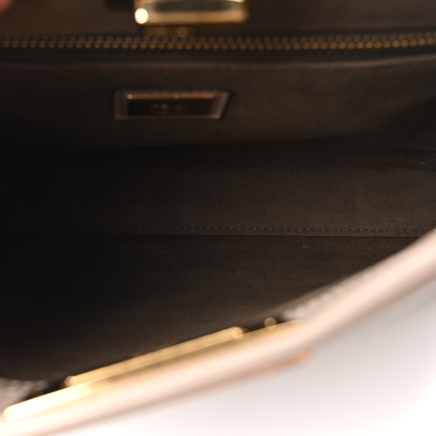 Fendi Vitello Seta Plexiglass Tortoise Medium Peekaboo Iconic Satchel Tortora 5 of 10