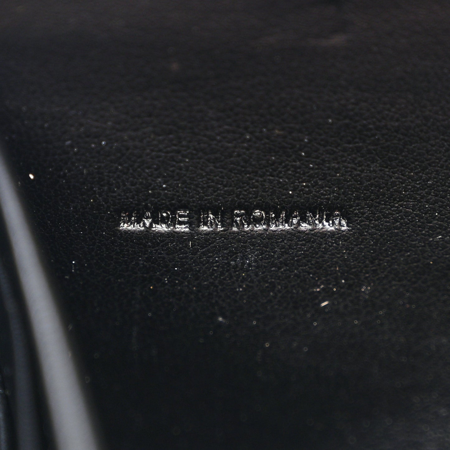 Calfskin Logo Star Embossed Zip Around Wallet Black